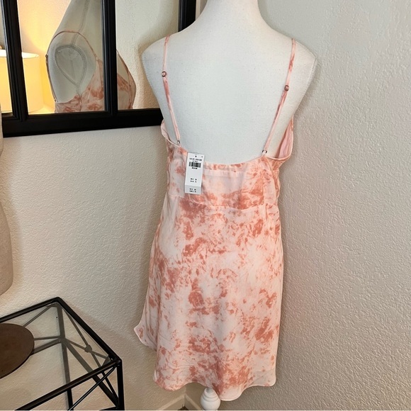 ABERCROMBIE & FITCH Pink Tie Dye Print Cut Out Mini Slip Dress Size M NWT - Picture 3 of 9